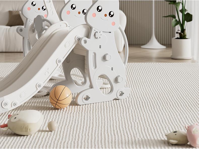 Children's Indoor 3-in-1 Slide & Swing Set for Ages 2-10