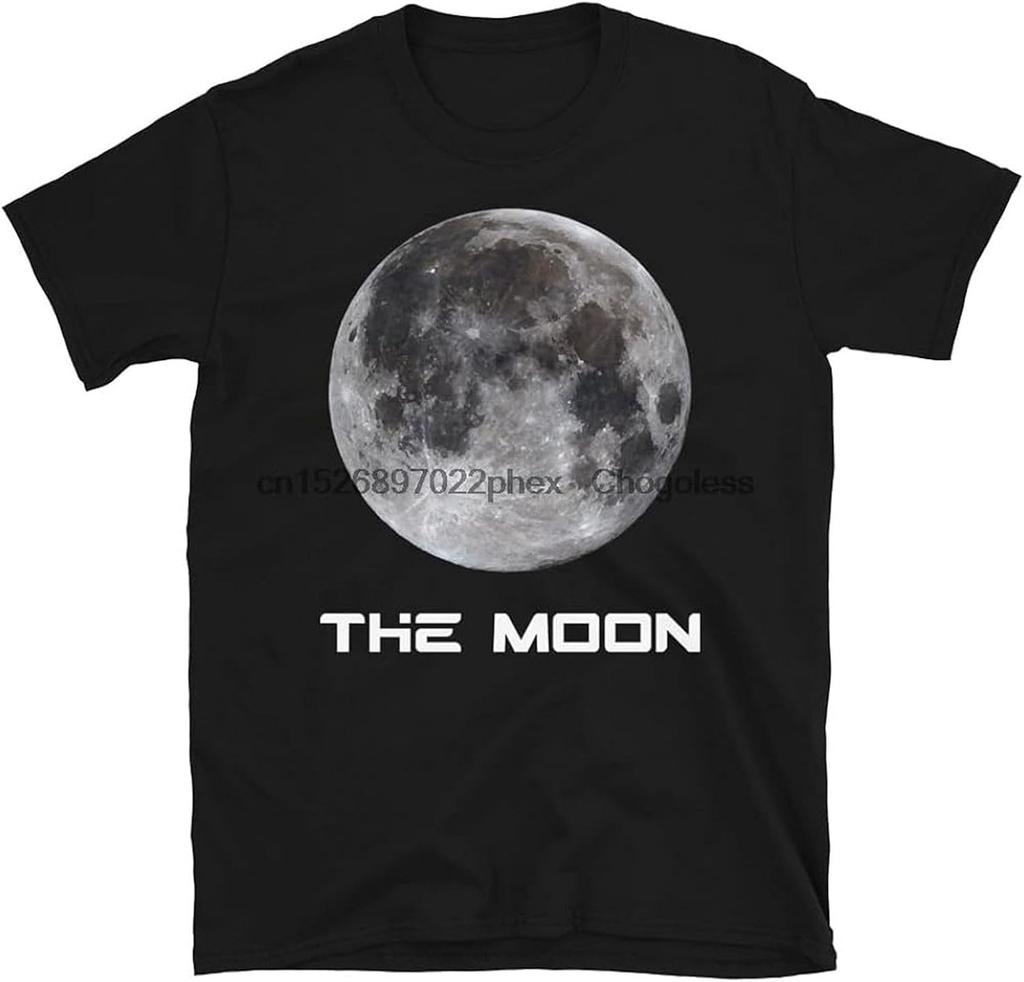 The Full Moon Lunar Astronomy Solar System Milky Way Galaxy Tshirt Short-Sleeve Unisex Mens T-Shirt