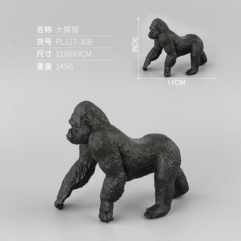 Wild Forest Animal Model Simulation Chimpanzee Family, Static Ornament Doll Toy
