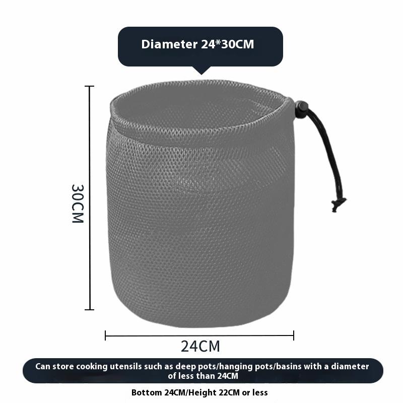 Drawstring Pocket BBQ Water Cups Tableware Organizer Outdoor Camping Storage Protective Bags Portable Picnic Cookware Mesh Bag