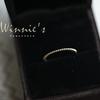 Wish 925 Sterling Silber Vergoldet 14K Gold Minimalistischer Stapelring