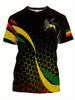 Men's Lion Graphic Print T-shirt. Casual Short Sleeve Cre
