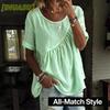 Women's Fashion Casual O-Neck Short Sleeve Blouses & Shirts