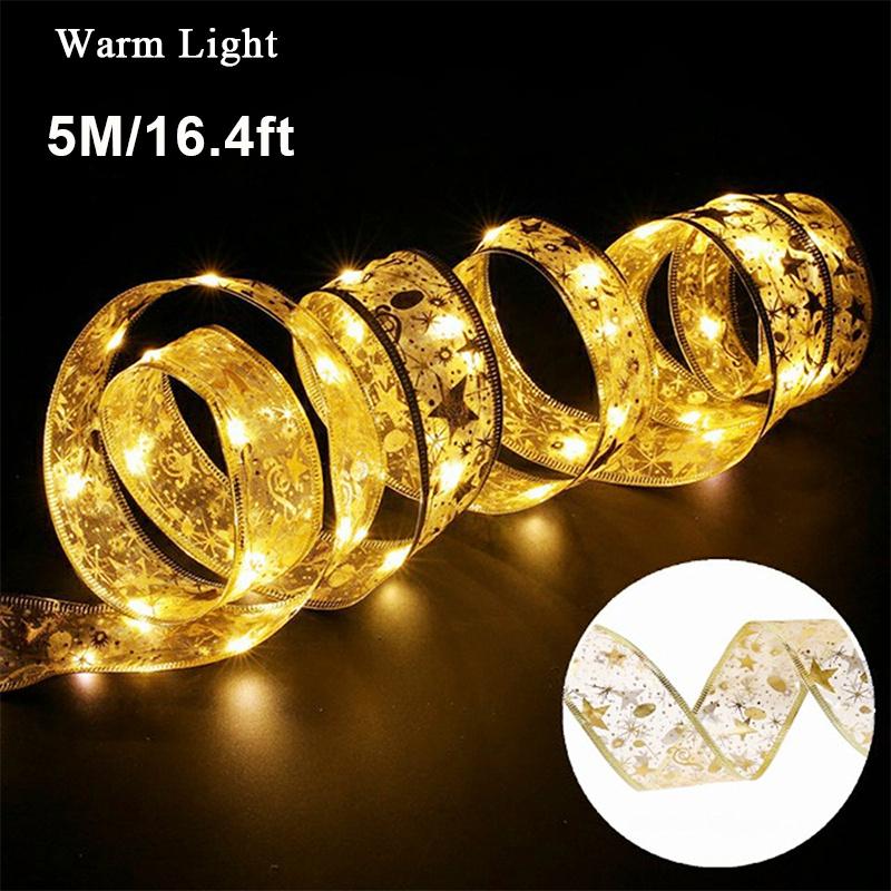 

Copper Fairy String Light Golden Christmas Ribbon Fairy LED Light Battery Power For Garden Home Christmas Wedding Decoration 4M 40leds теплый белый