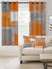 Abstract Orange Mottled Texture Window Curtain Bedroom Decor Curtain Panel Curtains for Living Room