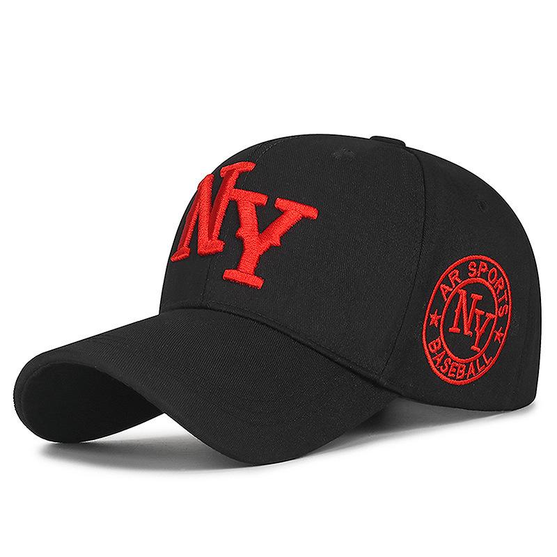 

Baseball Ny Embroidered Cap Men Women Unisex Outdoor Cap Minimalist Hop Hip красный