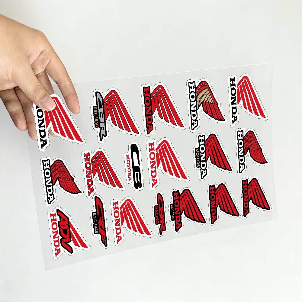 FOR HONDA HRC H WING Waterproof Reflective Motorbike Stickers Easy Peel Removable Decals for Motorcycle Car TP6