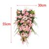 Flower Swag Decor Wall Hanging Decorative Teardrop Wreath for Home
