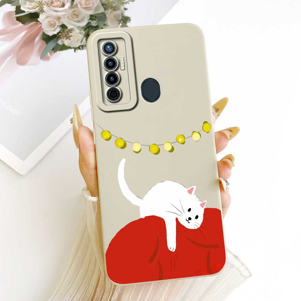 For Tecno Camon 17 CG6 CG6j Case Fashion Cute Cartoon Print Silicone Back Cover For Tecno camon 17 Bumper Phone Cases Fundas