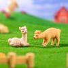 5 Stück Alpaka Miniaturen Mini Alpaka Figuren Sammlerstück Miniatur Tierstatuen für Feengarten Mikrolandschaft DIY Basteln