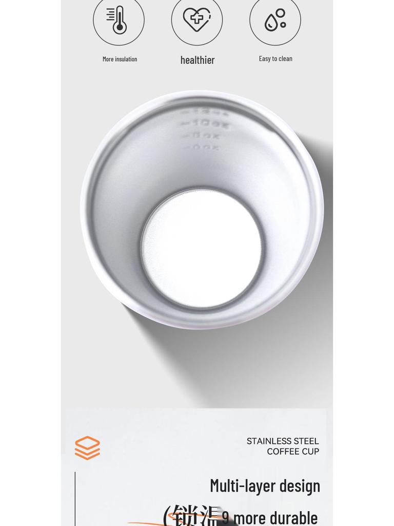 304 Stainless Steel Double-Layer Insulated Coffee Cup for Car & Office