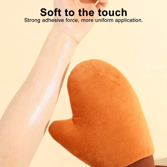 

2Pcs/Set Body Lotion Gloves Self-Drying Design Non-Stick Quick-Drying Reusable Flocking Material Apply Lotion Body Care Gloves Sets чорний