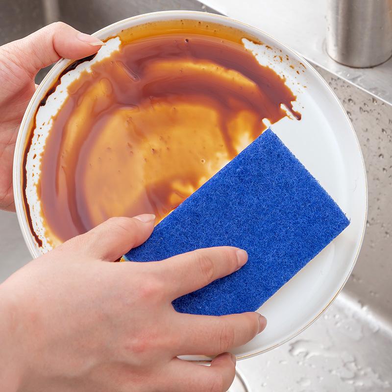 Non-Stick Oil Removal Kitchen Sponge & Scrubber - Absorbent, Easy Clean Dish Brush & Scouring Pad