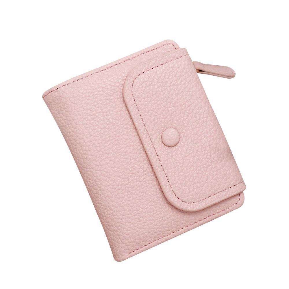Fashion PU Leather Short Wallet Multi-Cards Lightweight Zipper Coin Purse Large Capacity Cute Card Bag Wallet