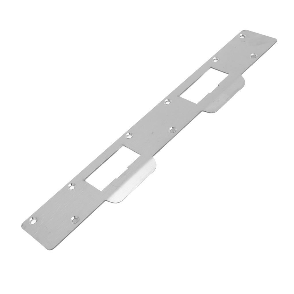 Door Strike Plate Double Holes Steel Reinforced Strong Easy Install Security Stike for 5?1/2in To