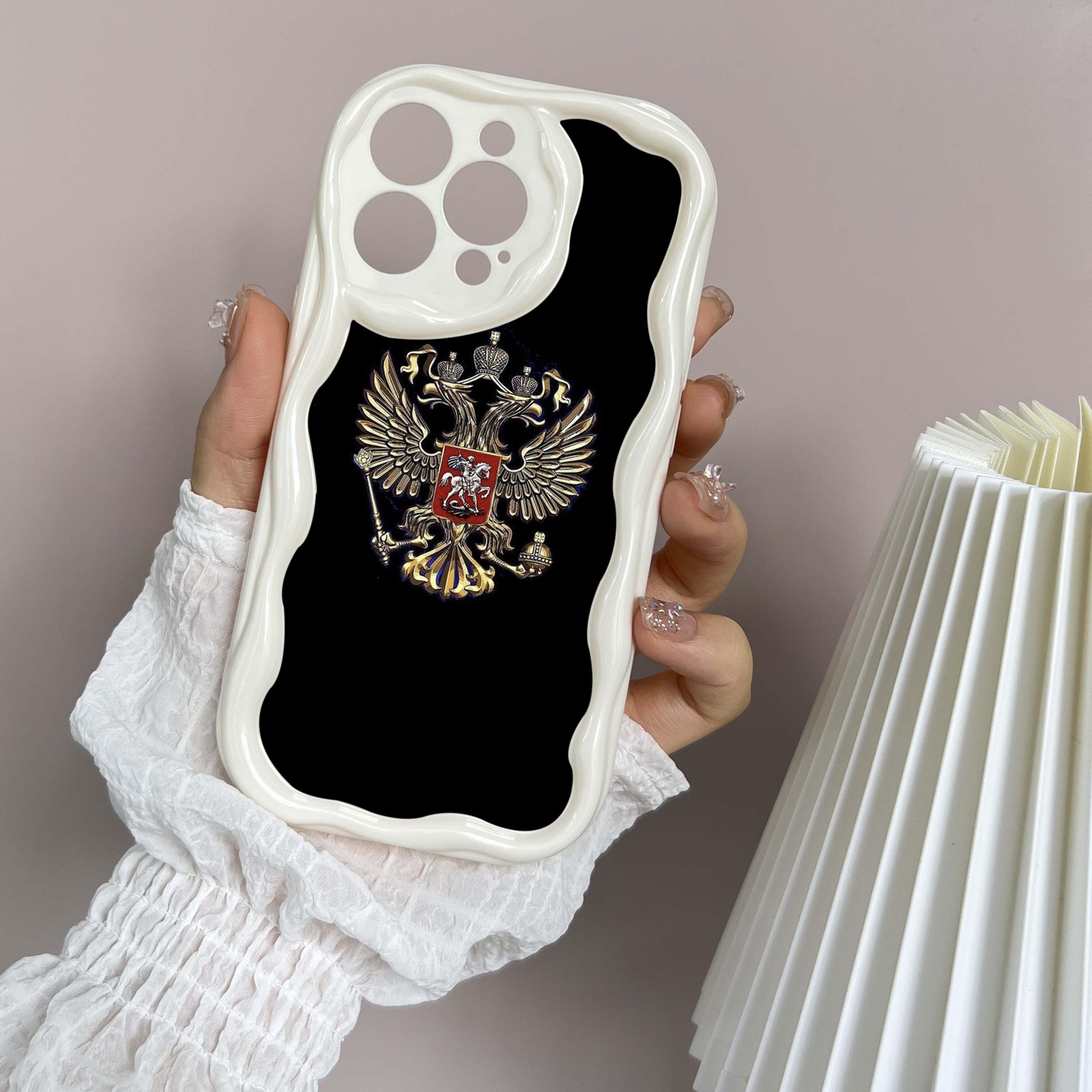 

Ae96 Россия эмблема флаг дизайн искусство защитные чехлы для телефонов Apple iPhone 16 15 14 13 Pro Max 11 12 mini XR 7 8 6s Plus XS Max SE Wave TPU задняя крышка for iPhone 6/6s