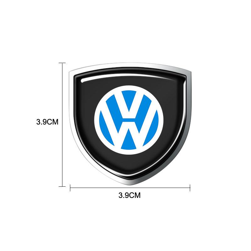 1 stk 3D Metall Auto Dørskjold Emblem Bil Karosserimerke Klistremerke For Volkswagen Tiguan Golf-4 5 6 7 MK6 B5 B6 B7 Jetta Lavida Polo Tiguan Passat