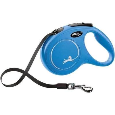 Rulleline FLEXI New CLASSIC - Størrelse M - 5m - Blå til hund op til 25kg