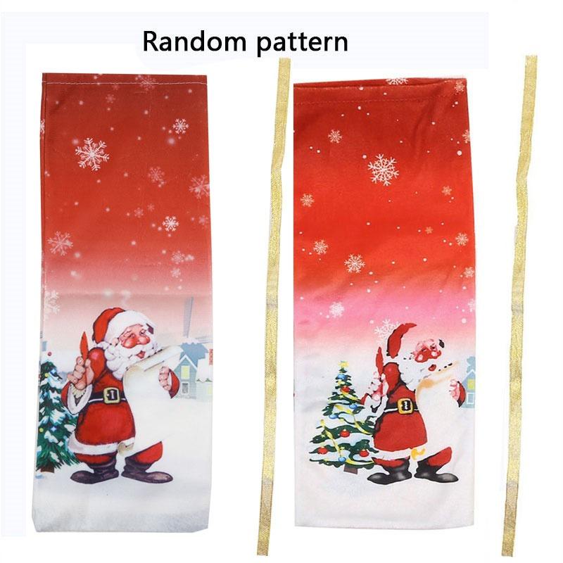 New Year Christmas Wine Bottle Dust Cover Bag Santa Claus Noel Dinner Table Decor Christmas Decorations for Home