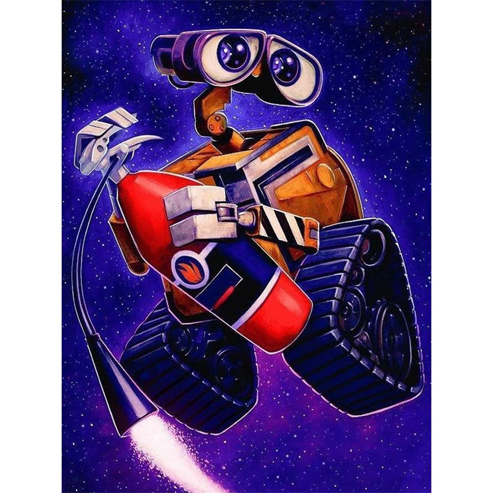 

Disney Diamond Painting Robots Space Creative Art Painting Rhinestone 5D Mosaic Handmade DIY Cross Stitch Gift Home Decoration Round 20x30cm