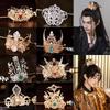 Handmade Wuxia Style Unisex Hair Crown Tiara and Hairpin