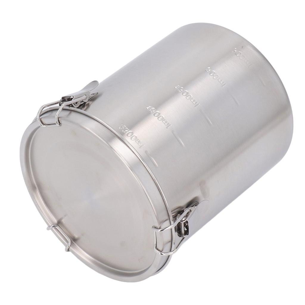 Airtight Pet Food Storage Container Stainless Steel Versatile Leakage Proof Cat Dog Food Holder Bin for Home Kitchen