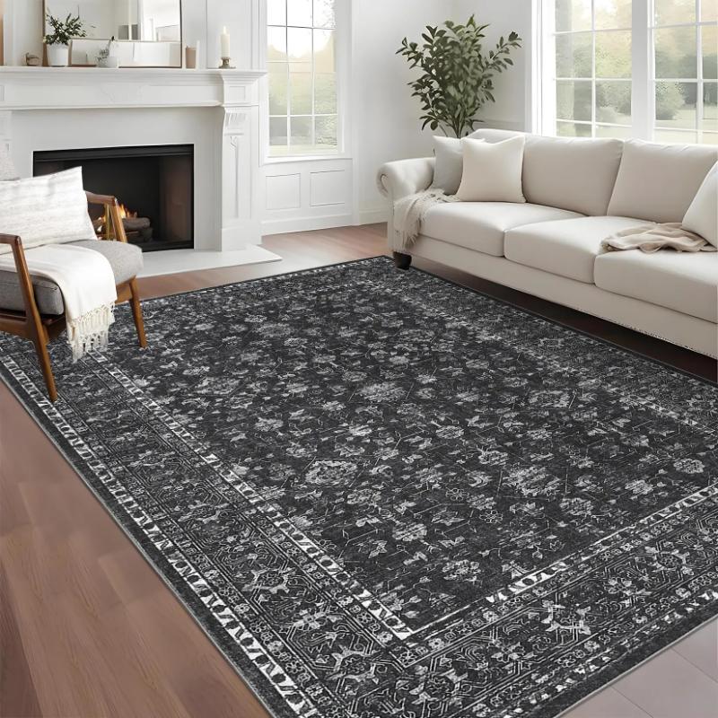 Vintage Boheemse Stijl Tapijt, Antislip en Wasbaar Etnische Stijl Vloermat Woonkamer Slaapkamer Kantoor Huisdecoratie 40x60cm 16x24inch
