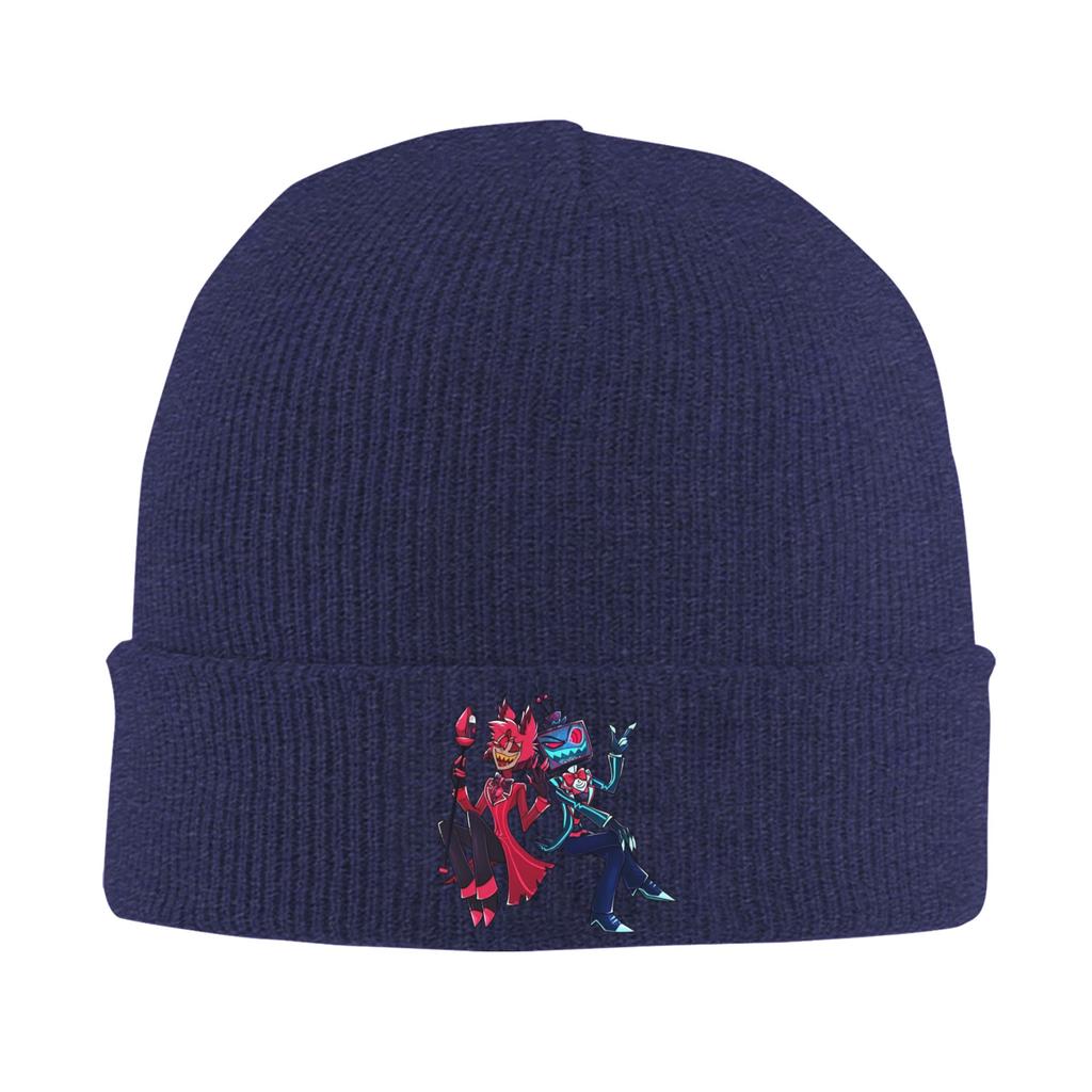 Hazbins Hotels Alastor and Vox Bonnet Hats  Beanie Hats Winter Pattern Knitting Hat Cute Adult Unisex Gym Elastic Cap
