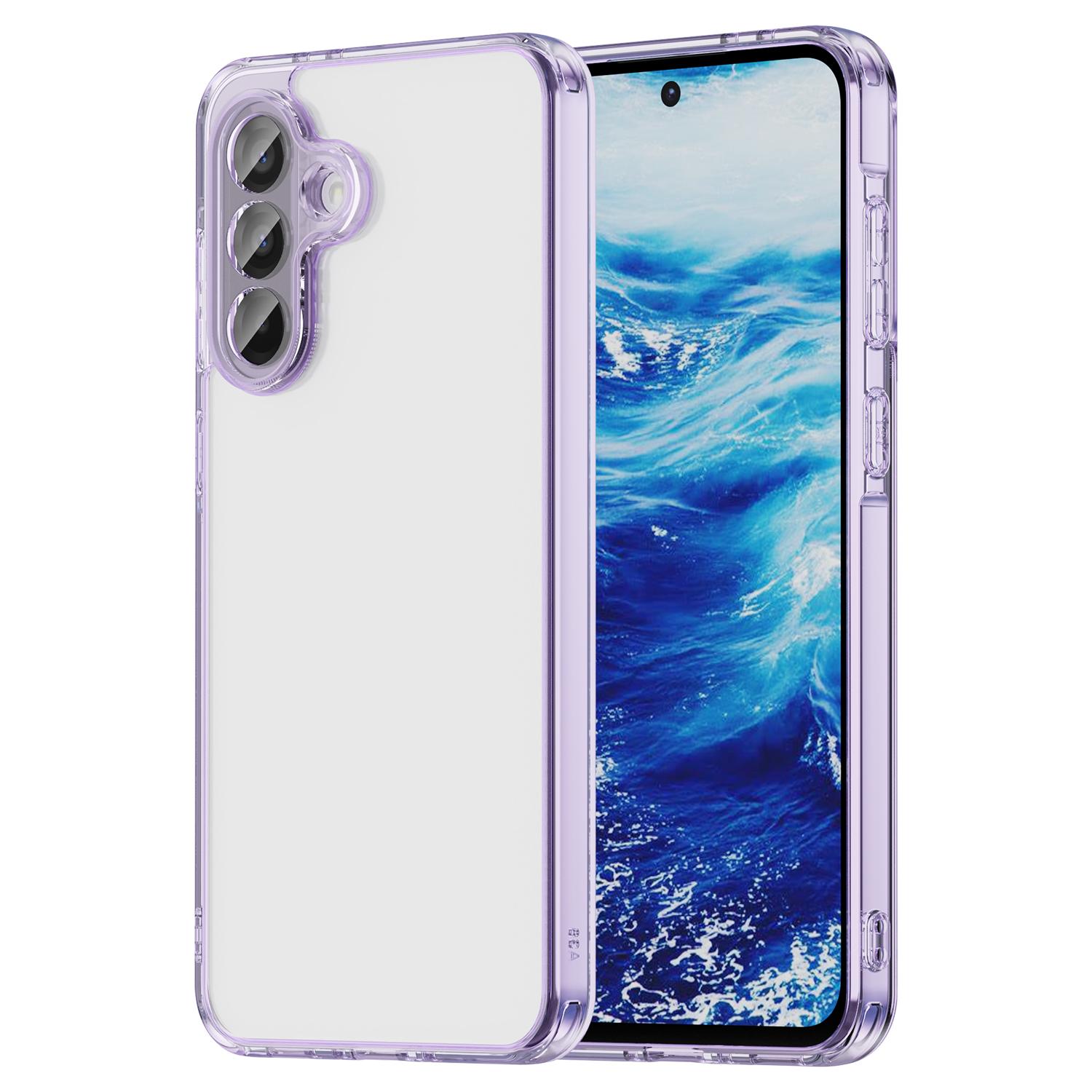 

For Samsung Galaxy A36 5G Case TPU+Acrylic Phone Back Cover Anti Yellowing Purple