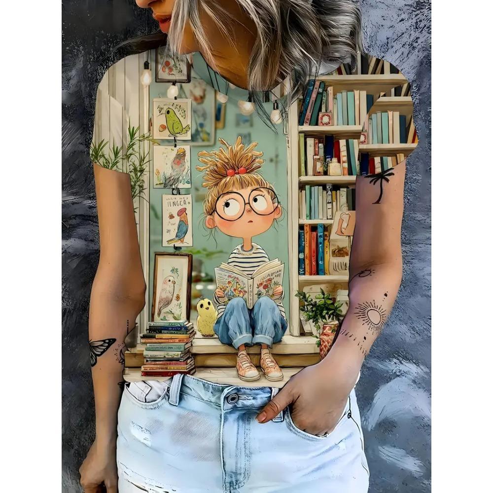 Girl Anime Printed Men s T-shirt Fashion 5XL