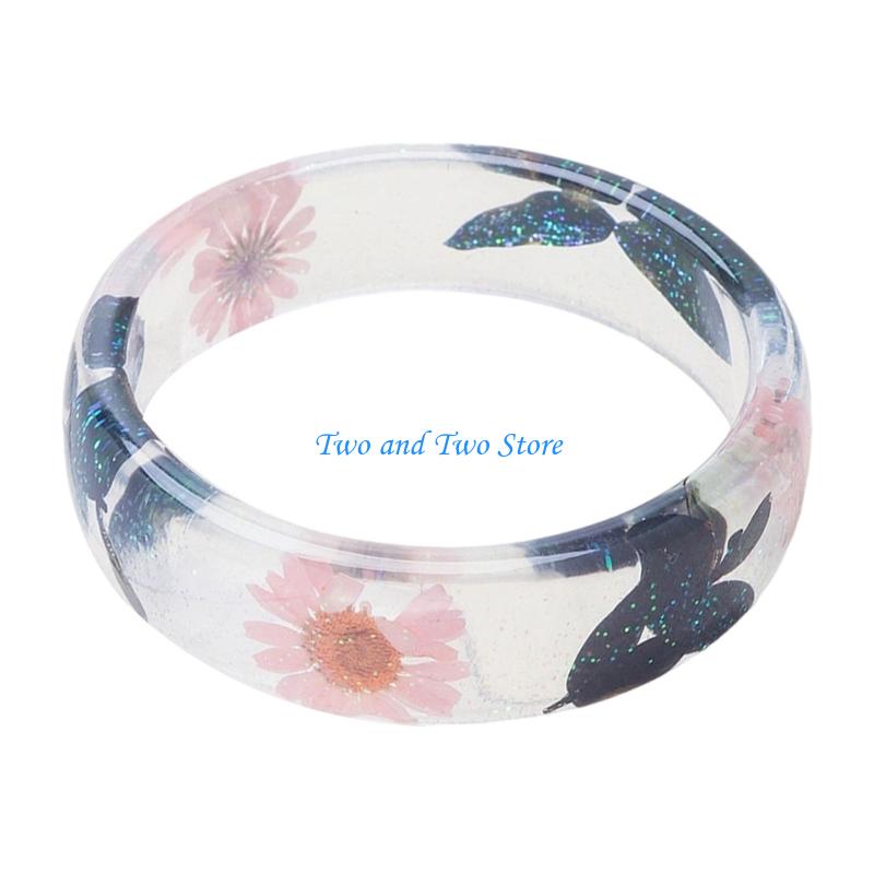 HX6F Lovely Resin Flower Bracelet Elegant Wrist Accessories For Women And Girls