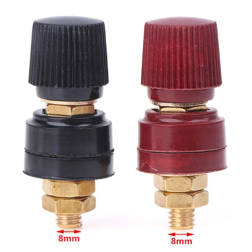1Pcs 200A Binding Post M8 Thread 555 Type Brass Binding Post For Welding Machines Red Black Posts Terminal Blocks Power Supply