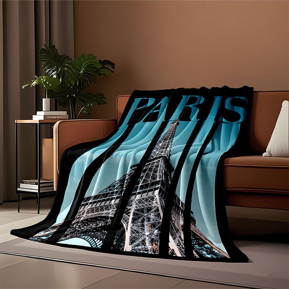 Paris Eiffel Tower Art Blanket for all seasons blanket lunch break throw gift