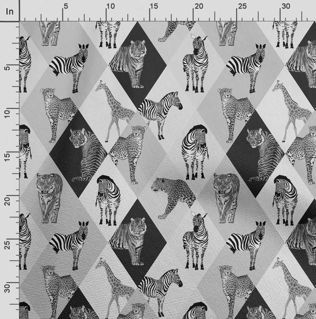 Soimoi Animals Print,  Cotton Cambric, Quilting Fabric Sold by The Yard 42 Inch Wide, Medium Weight Cotton Fabric, Sewing  Supplies, Beige &