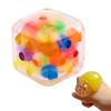 Square Water Droplet Balls/ Colorful Bead Squeeze Balls For Stress Relief/ Reusable Fidget Pinch Toy/ Stress Relief Noisy Ball