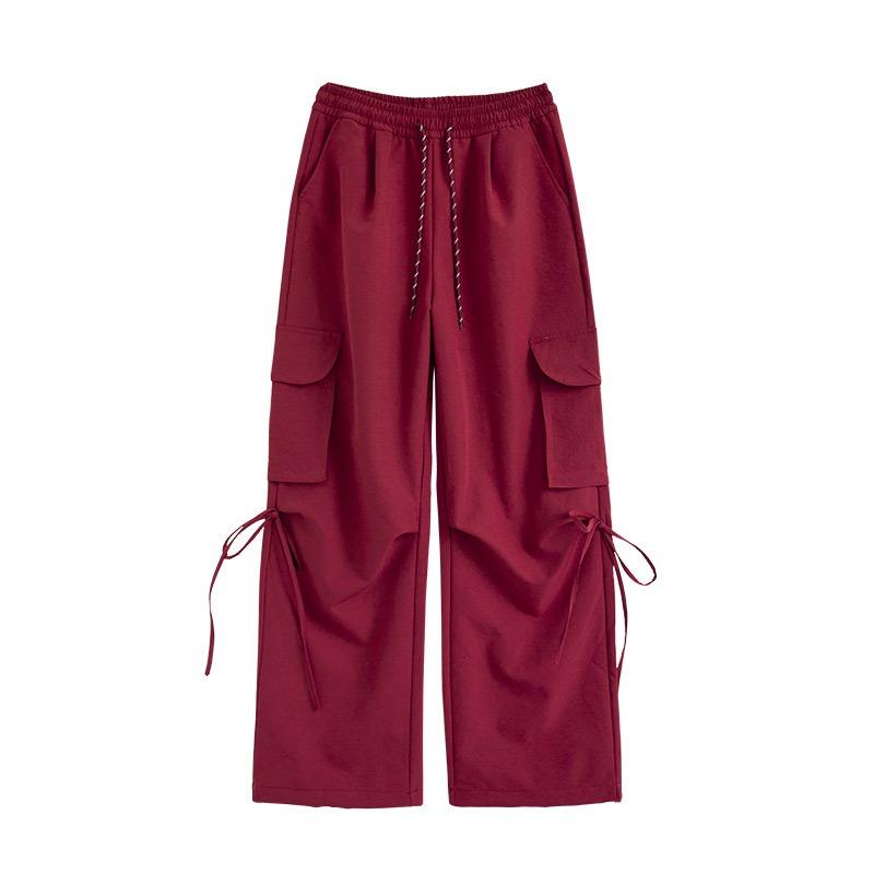 Gram Windproof Overalls Women's Autumn and Winter Casual High Waist Loose Wide Leg Straight Trousers Paratrooper Mountaineering Trousers