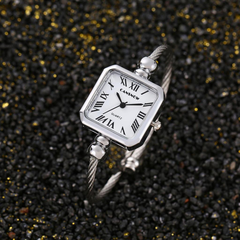 CANSNOW Luxury Fashions quare Watch For Women Bracelet Creative Girl Student Quartz Wristwatches Gift