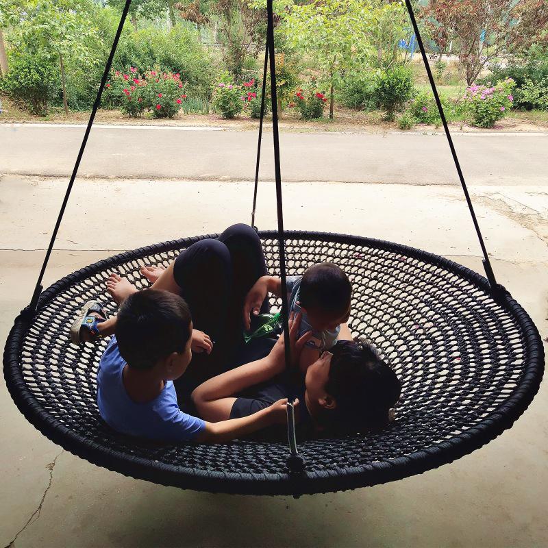 Children's Outdoor Round Bird's Nest Swing - Multi-person Playground Courtyard Swing