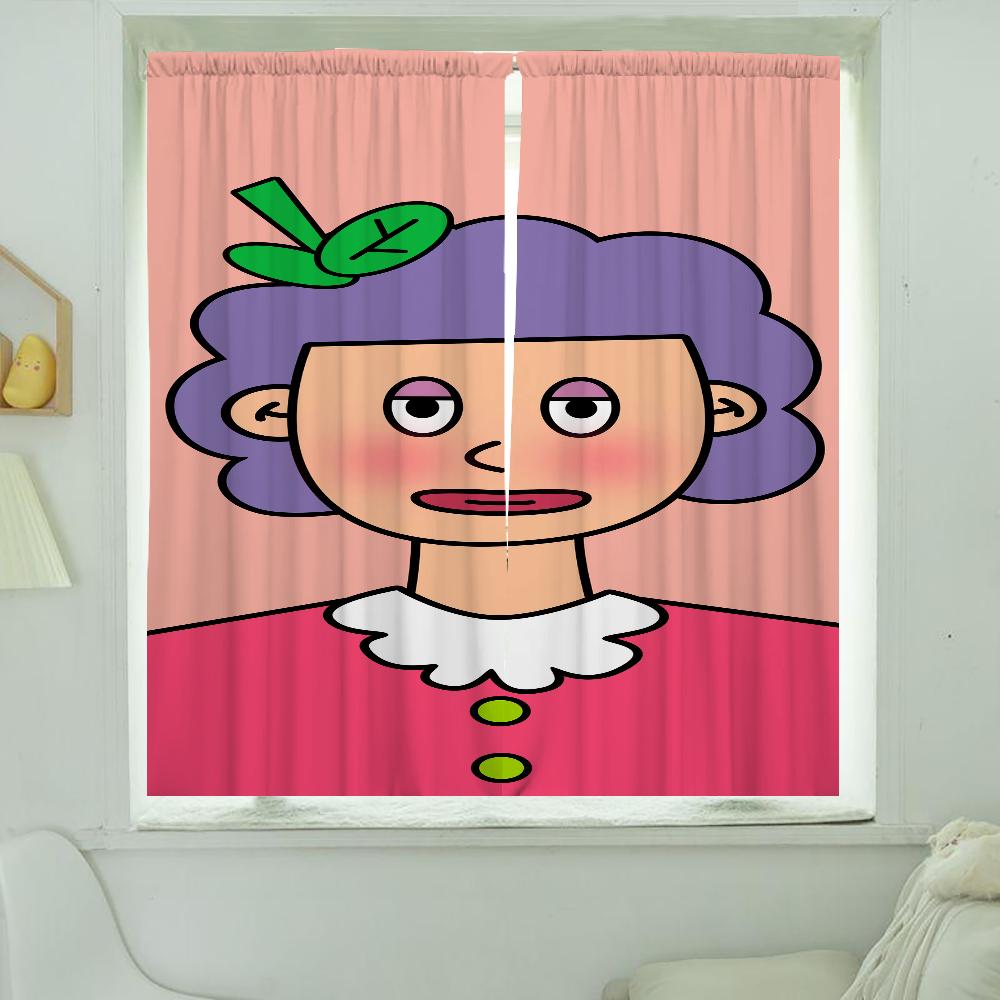 Window Kitchen Curtains for Living Room 2 Pieces Blackout Curtains Door Curtain Homemade Girl Bedroom Decoration Partition Shade