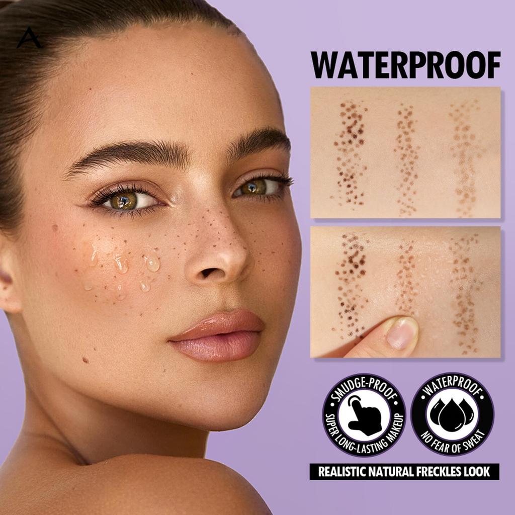 Naturalny Symulowany Pióro do Piegów, Wodoodporne, Odporne na Pot, Szybkoschnące Pióro Pieczątka do Piegów, Pisak do Makijażu