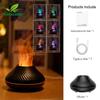 Diffusore di aromi vulcanici Lampada a olio essenziale 130ml Umidificatore portatile USB con luce notturna a fiamma colorata