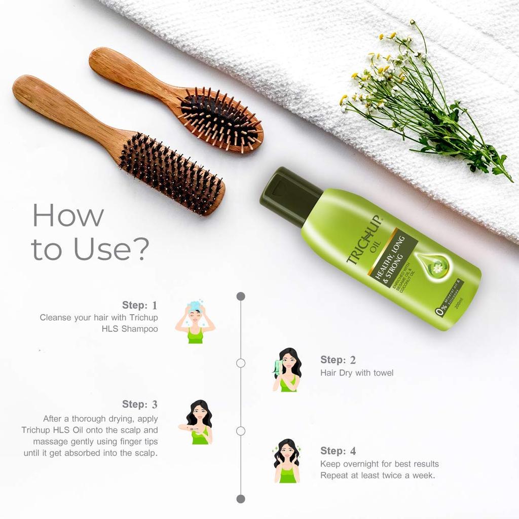 Trichup Healthy Long & Strong Hair Oil 200ml Pack of 1 for Daily Nourishment & Hair Growth
