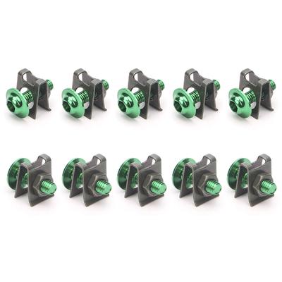 10 Stück Motorrad M6 6 mm Verkleidungsschrauben Kit Spire Speed ​​Fastener Clip Schraube