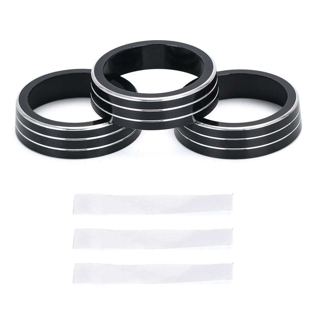 5 Coperture Manopola Climatizzatore In Alluminio Per Honda Accord 2018-2022 - Tono Argento Antiscivolo