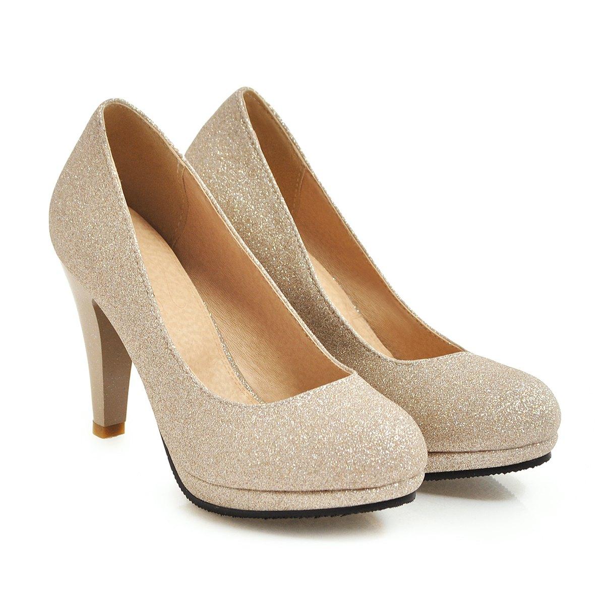 

Модные туфли на высоком каблуке женские туфли-лодочки роскошные золотые серебряные туфли на каблуке для свадебной вечеринки офисные туфли женские большого размера 46 2024 весна осень 37 золотой