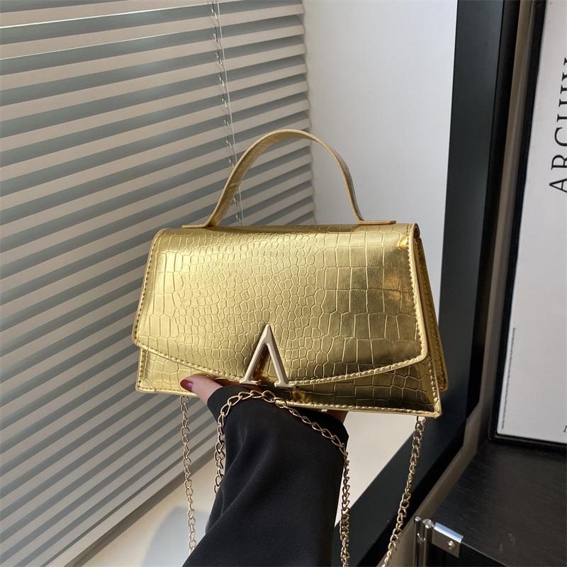 

Модный тренд однотонная сумка женская в стиле легкой роскоши новая простая и красивая модная темпераментная сумка-тоут на плечо сумка-мессенджер золотой