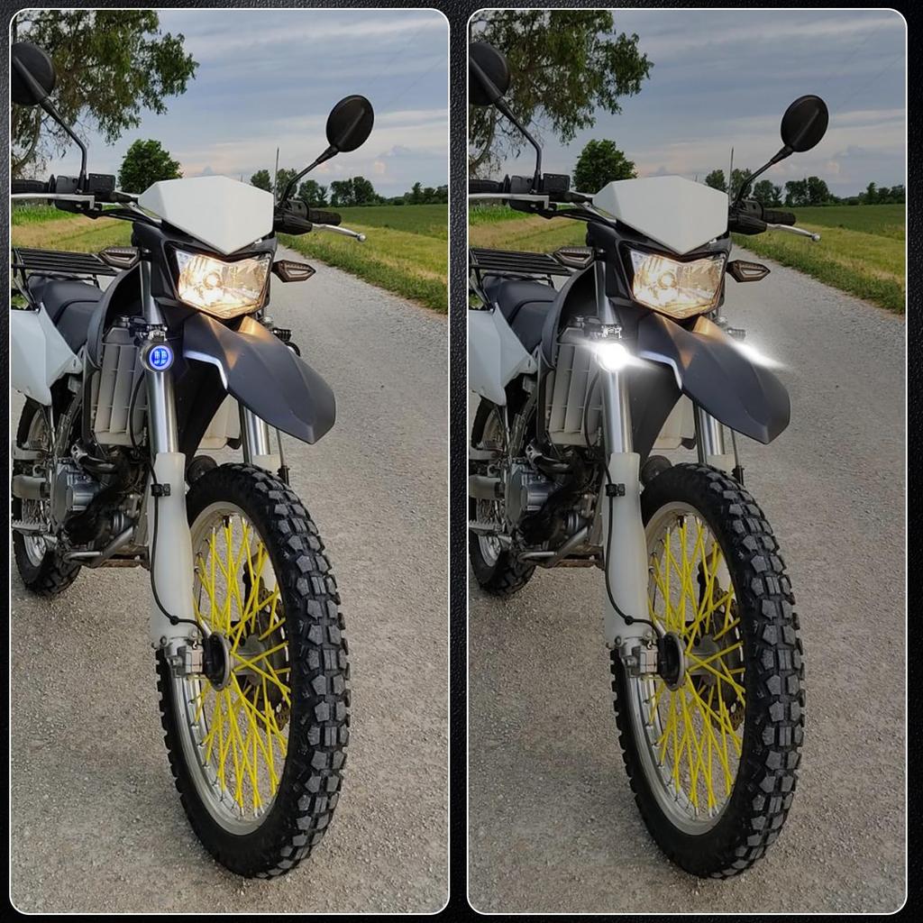 Ygmylandbb Motorcycle LED Fog Lamp, Squid Ring, 40W, Motorbike, Headlight, Daylight, Spotlight, LED Work