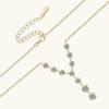 Silvere Glam New Product: Y-shaped Moissanite Diamond Pendant With A Light Luxury And Niche Design, 925 Pure Silver Collarbone Chain