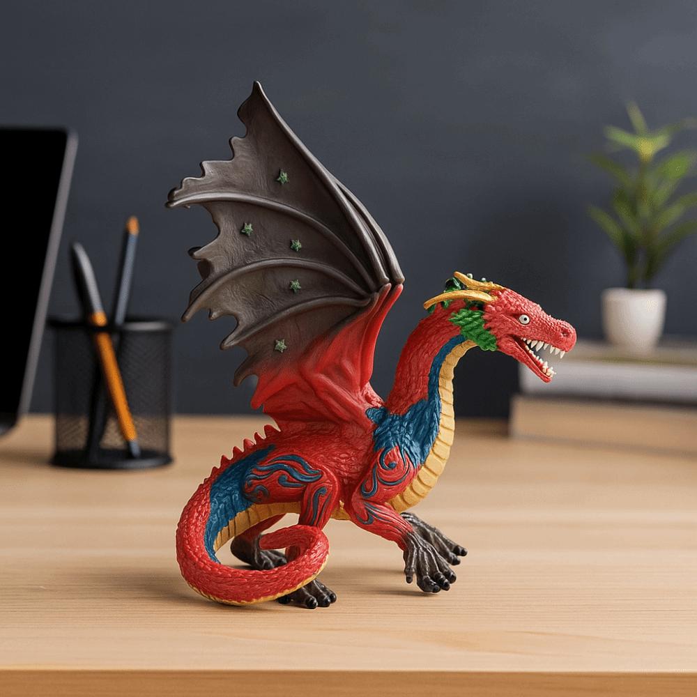 Handmad Myth Dragon Figures Simulation Warcraft Dragon Animal Model  Desktop Decorative