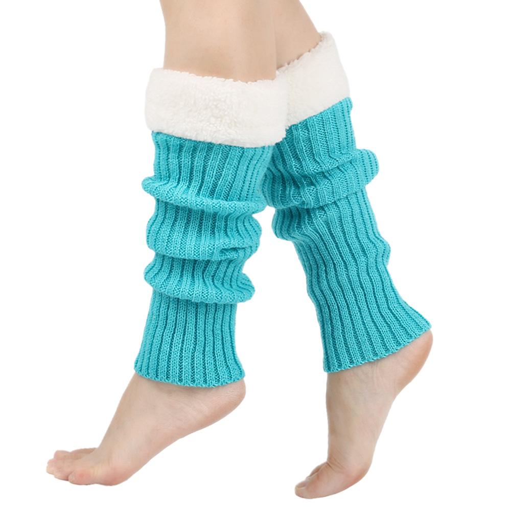 1 Pair Velvet Warm Woolen Sock Cover Knitted Pile Socks Leg Warmers Mao Mao New Year Foot Cover Christmas Socks Cover